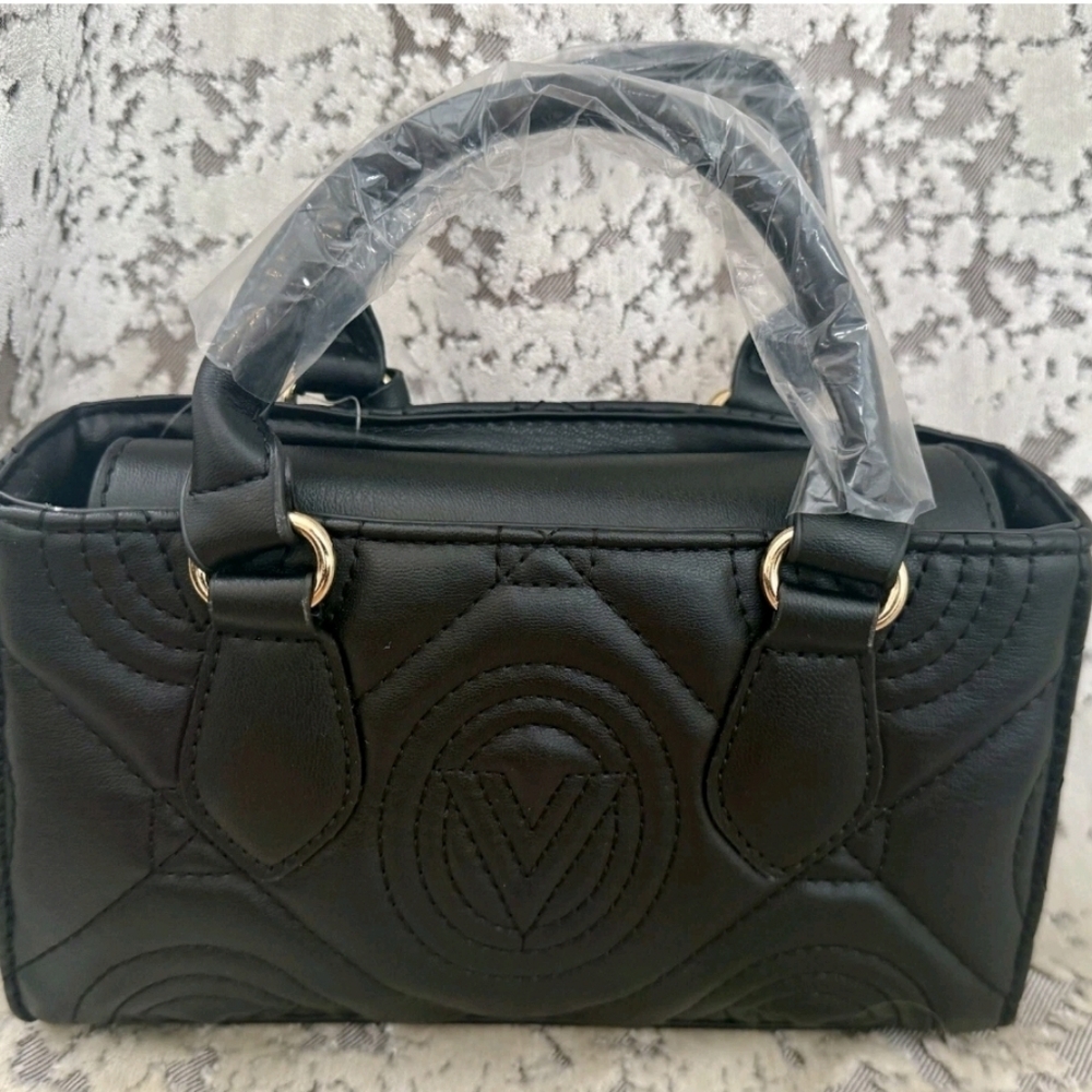 NWT! VALENINTO ORLANDI BLACK SMALL TOTE